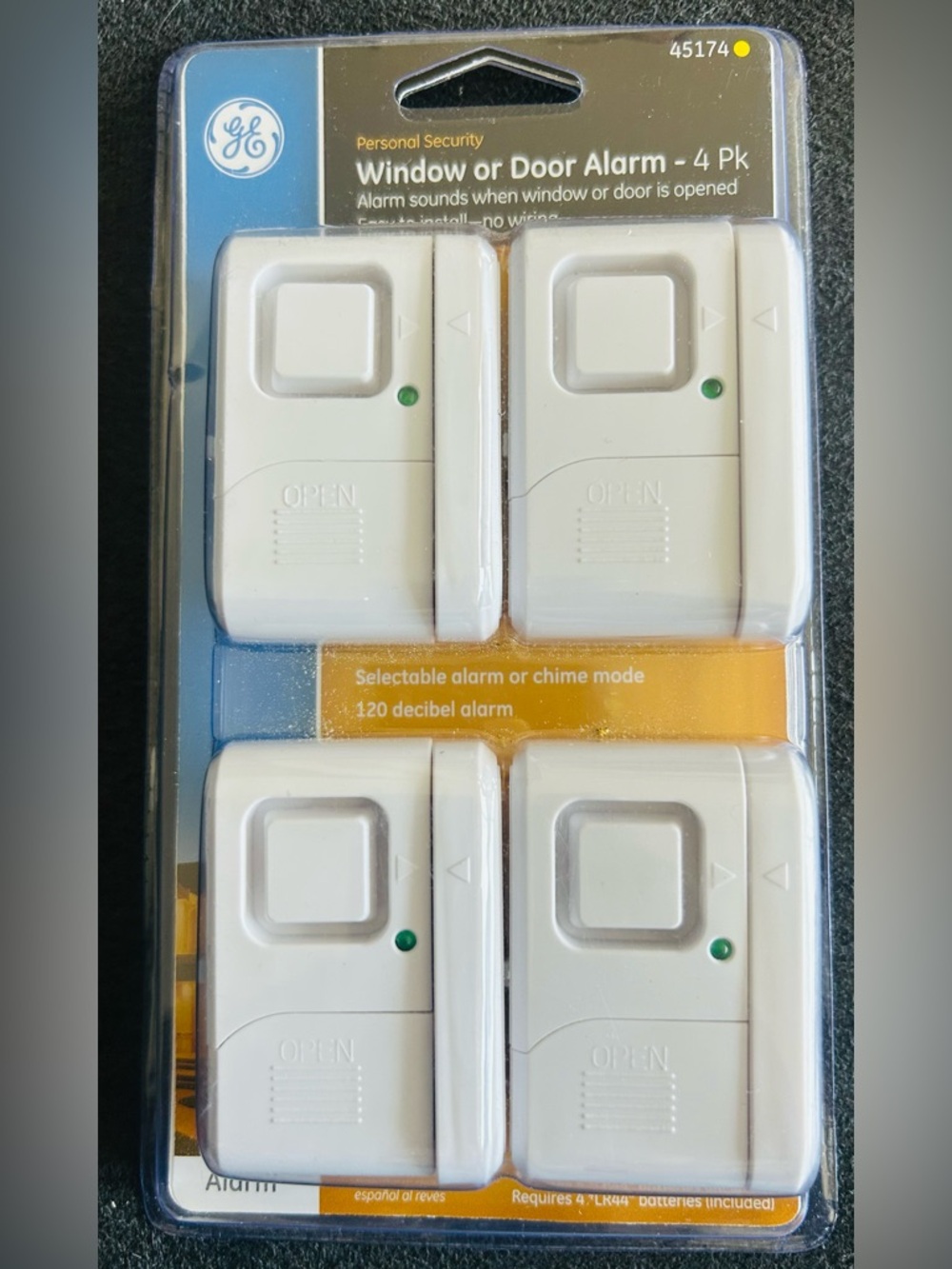 GE Window or Door Alarm - White (4 Pack)